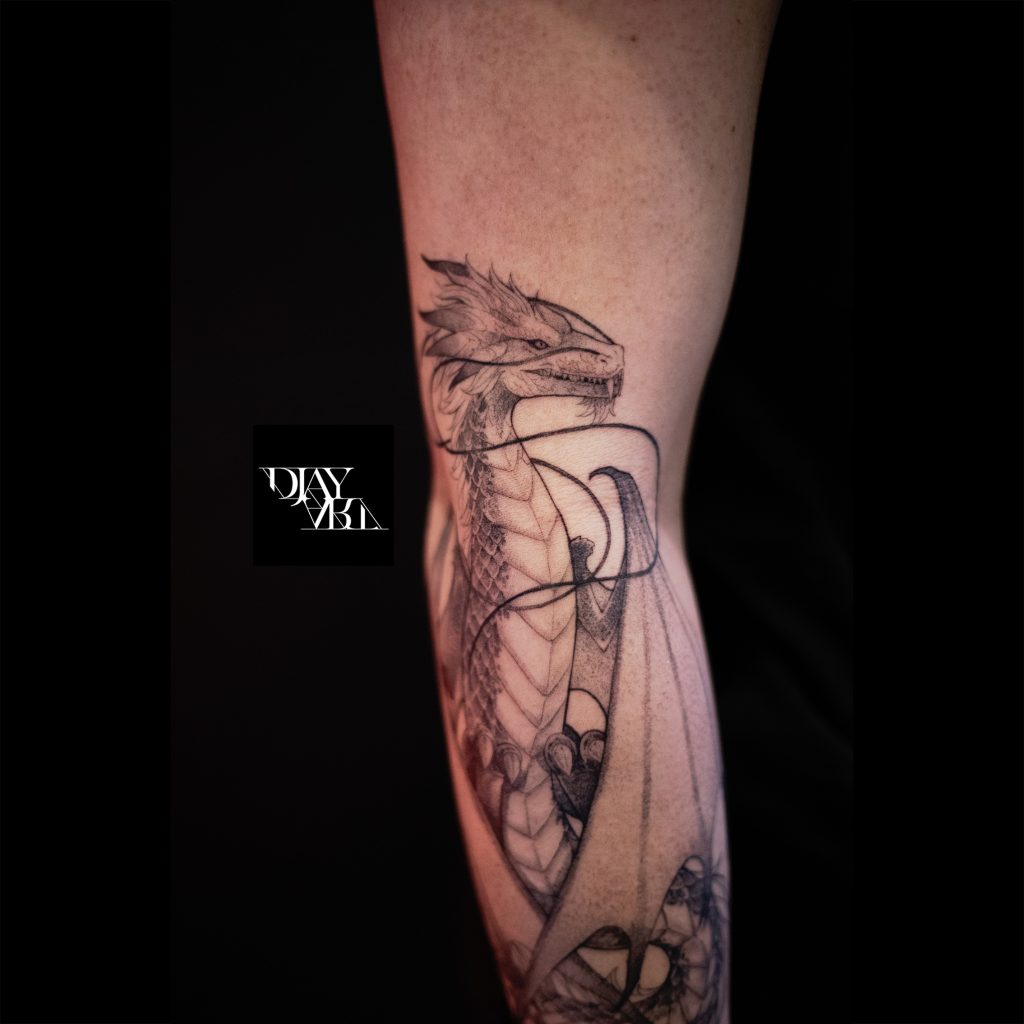 Tatouage dragon illustratif par DjayArt