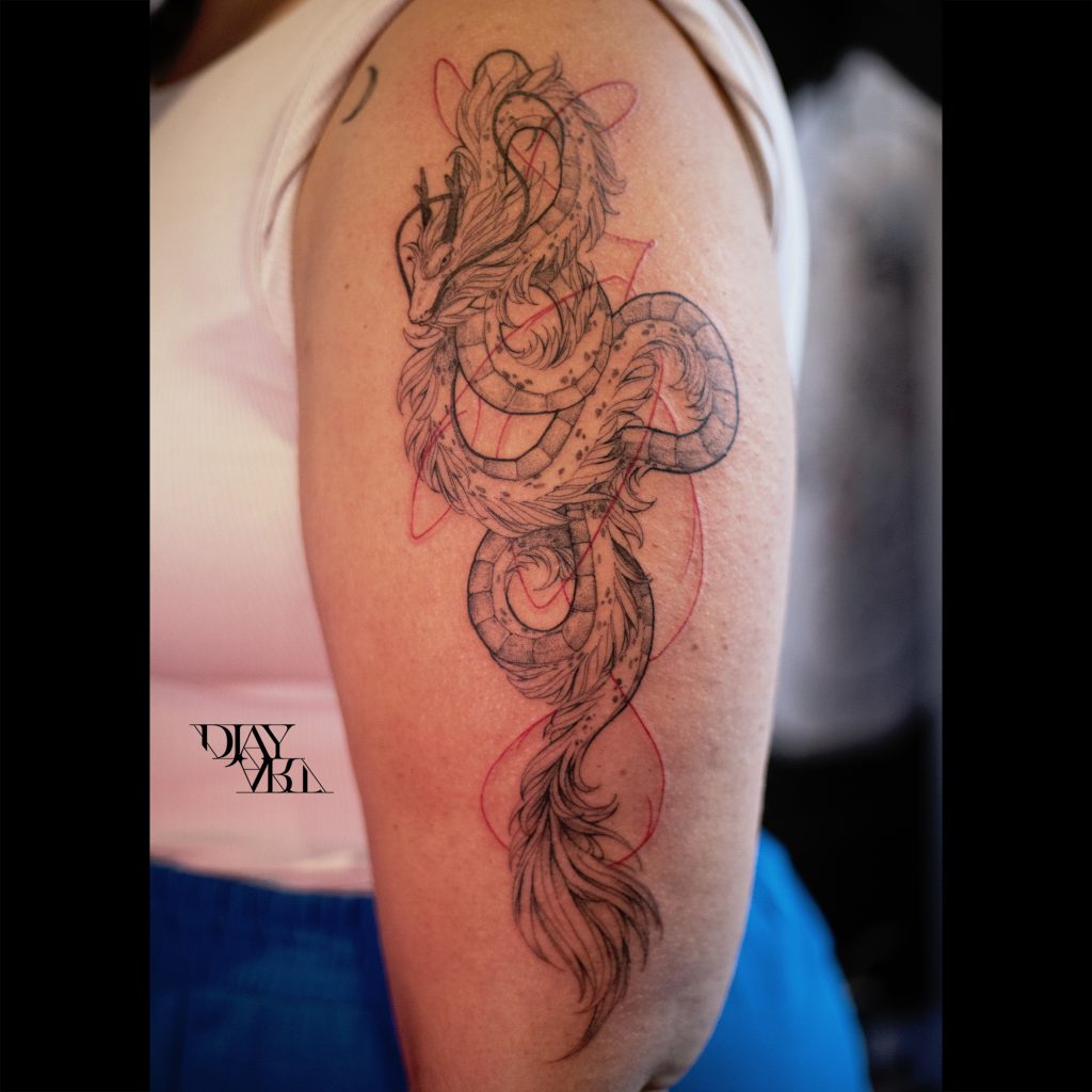 Tatouage dragon graphique par DjayArt